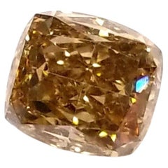 Whiskey 1.03ct Natural Loose Real Fancy Brown Diamond Cushion Cut SI1 GIA