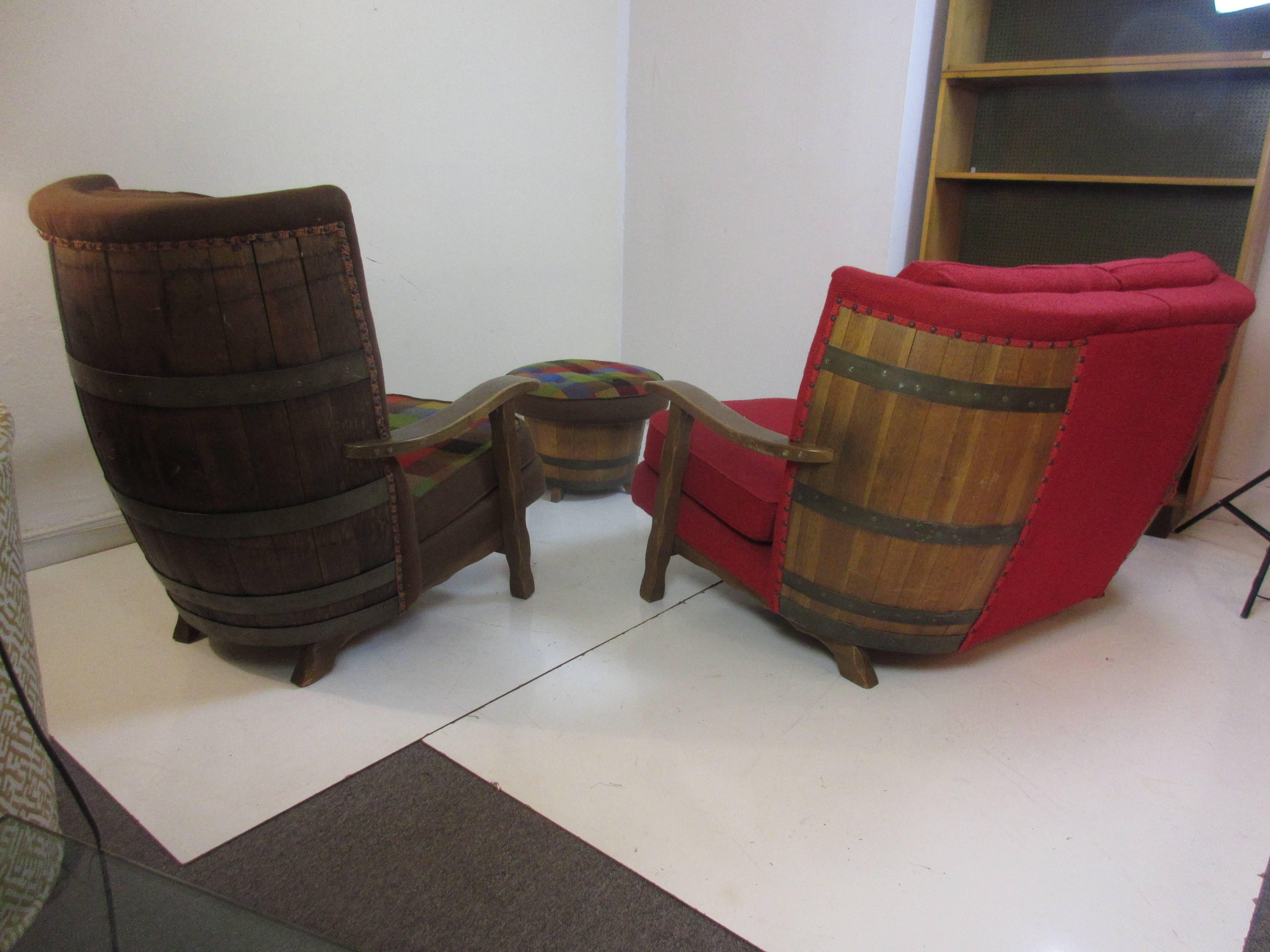 Whiskey Barrel Living Room Set in Oak 2