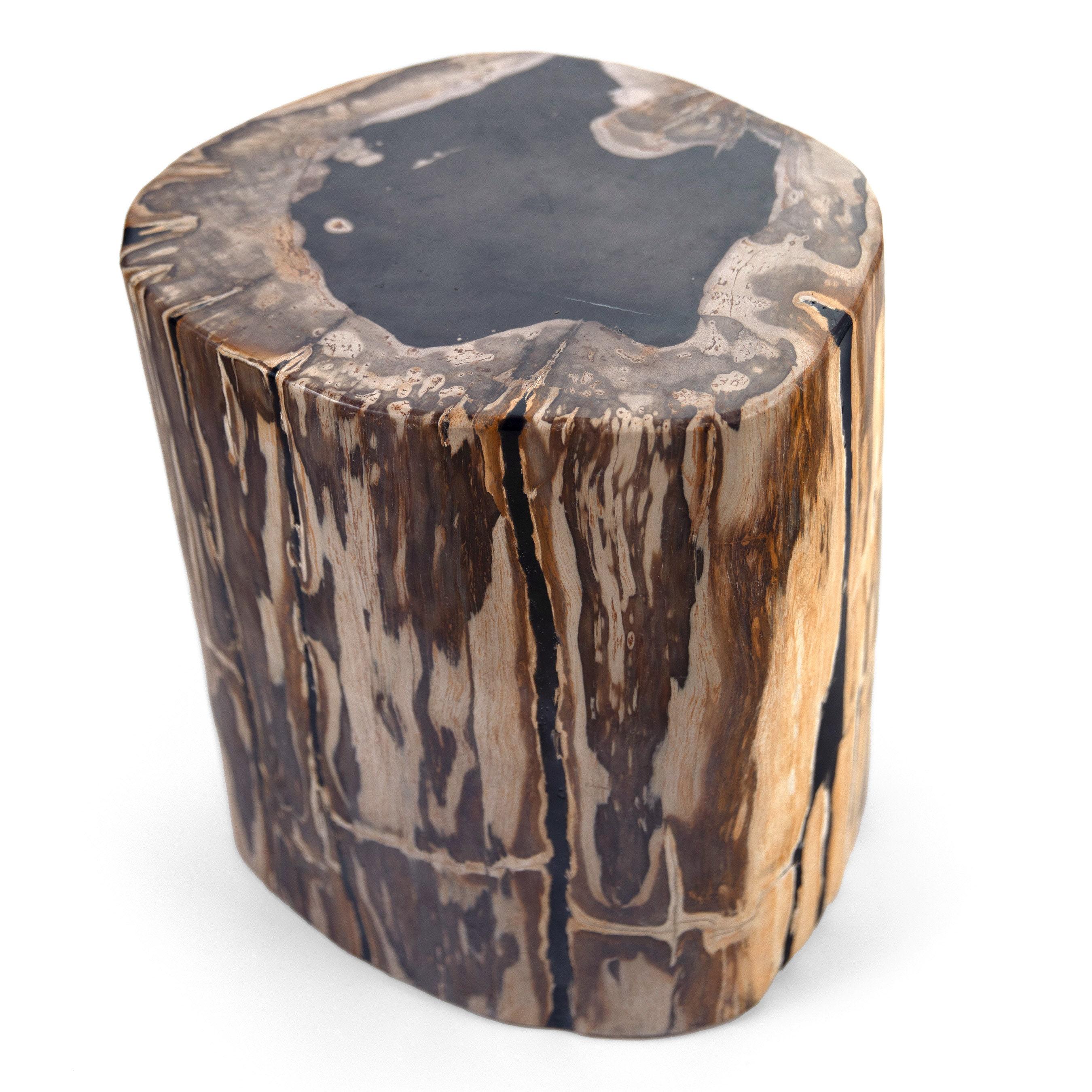 Whiskey Barrel Petrified Wood End Table In New Condition In Feasterville Trevose, PA