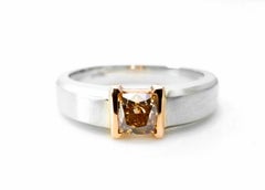 Whiskey Diamond - Men's Unisex Ring 1.01ct Natural Fancy Brown GIA 18K Gold