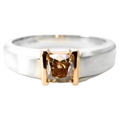 Whiskey Diamond - Men's Unisex Ring 1.01ct Natural Fancy Brown GIA 18K Gold