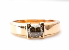 Whiskey Diamond - Men's Unisex Ring 1.08ct Natural Fancy Brown GIA 18K Rose Gold