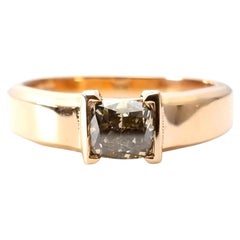 Whiskey Diamond - Men's Unisex Ring 1.08ct Natural Fancy Brown GIA 18K Rose Gold