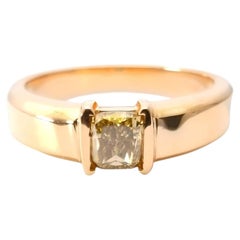 Whiskey Diamond - VS1 Men's Unisex Ring 1.00ct Natural Fancy Brown GIA 18K Gold