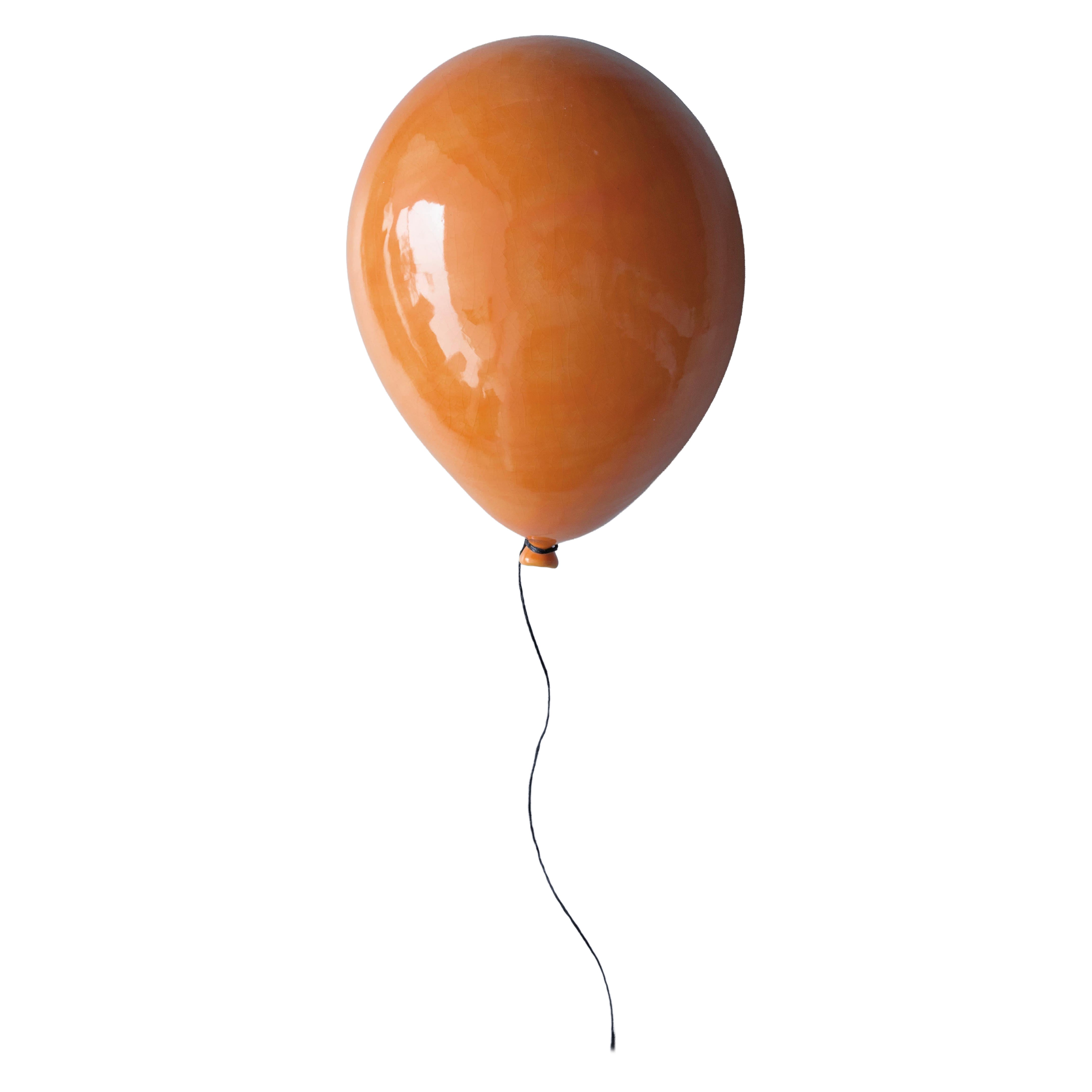 Whiskey glossy ceramic balloon sculpture handmade for wall, ceiling installation