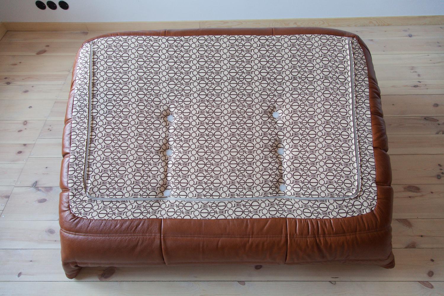 Whiskey Leather Togo Living Room Set by Michel Ducaroy for Ligne Roset For Sale 3