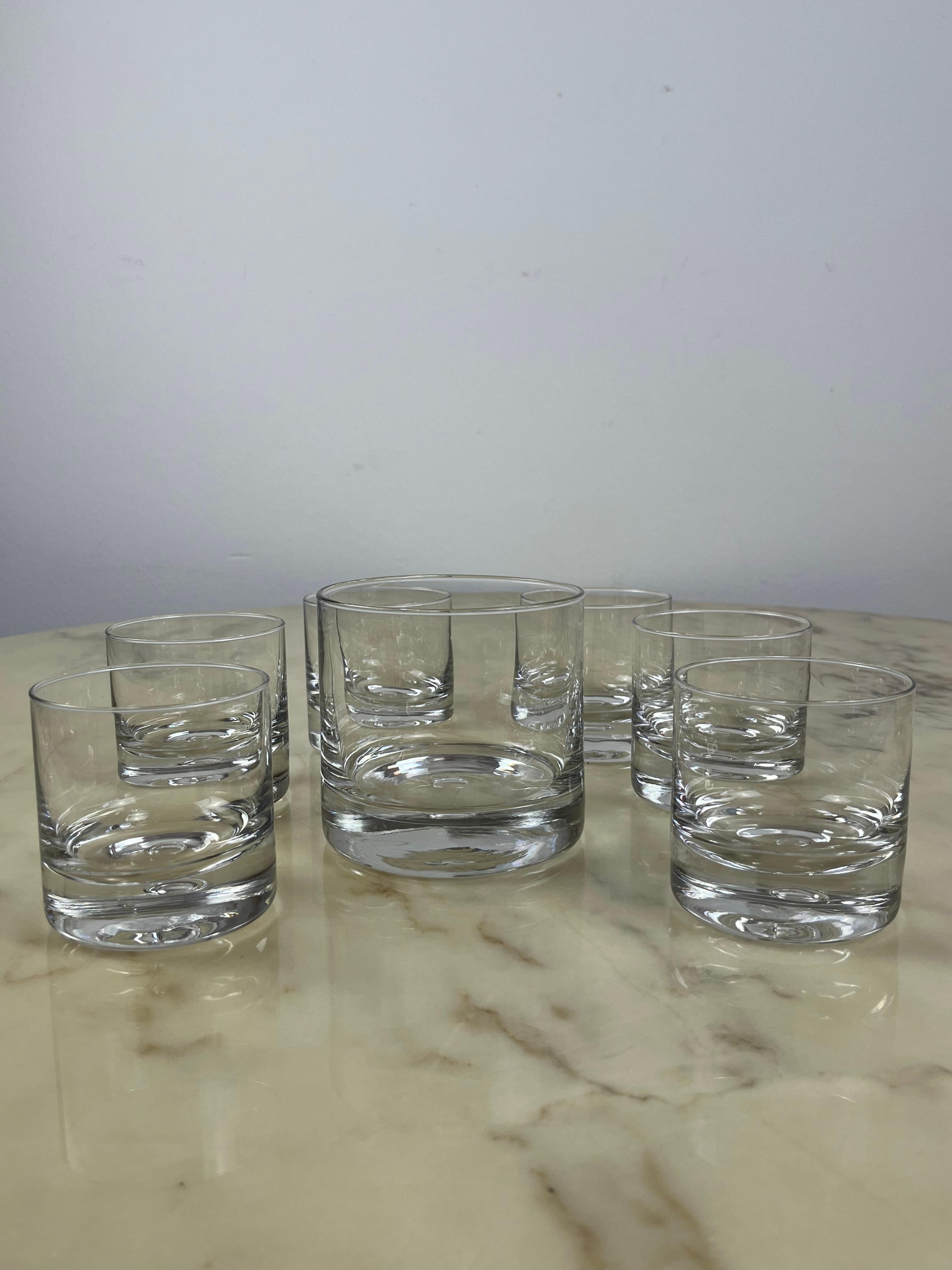 Whiskey Set of Six, Lead Crystal, Italy, 1980s 4