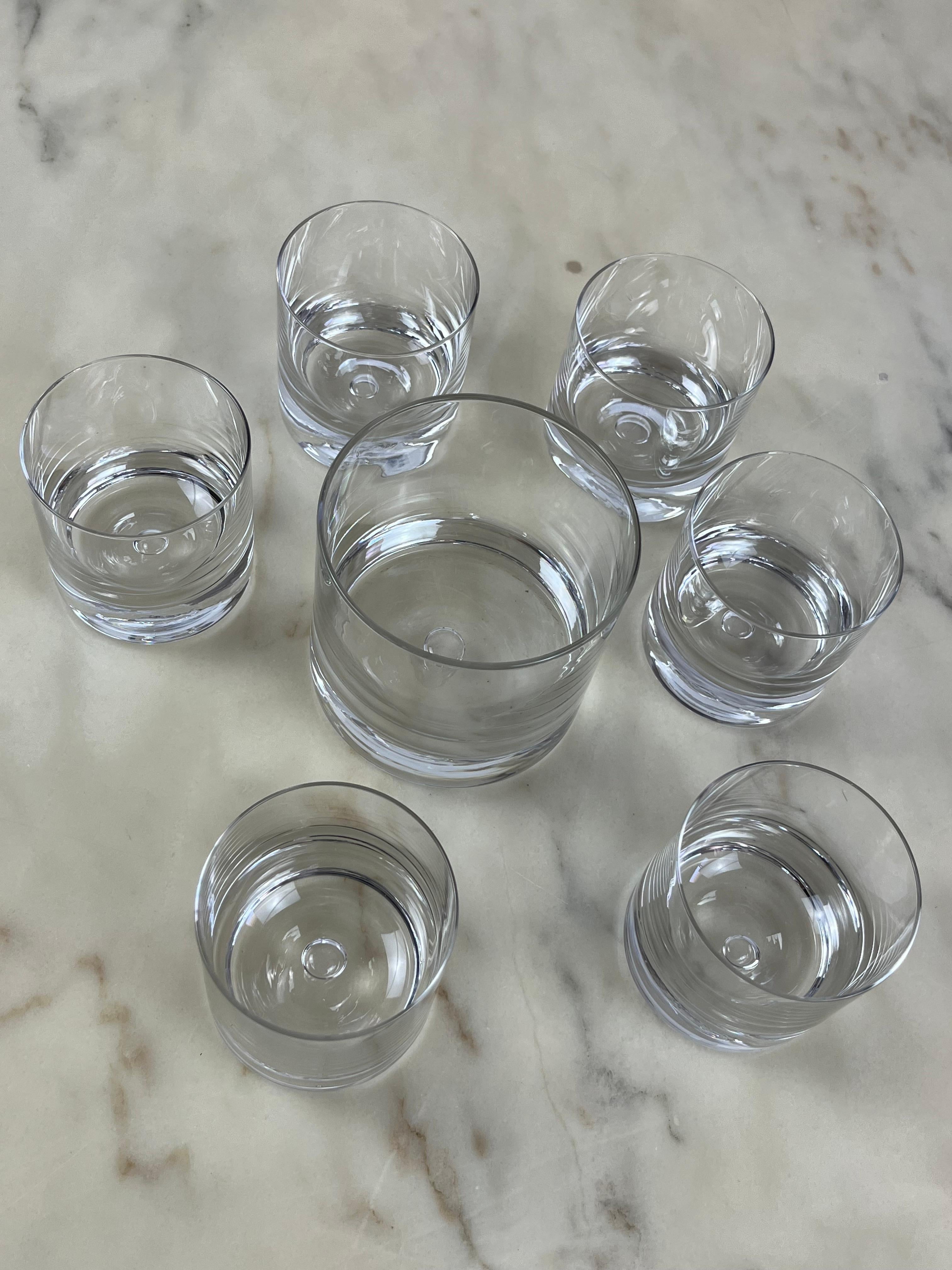 Whiskey Set of Six, Lead Crystal, Italy, 1980s 8