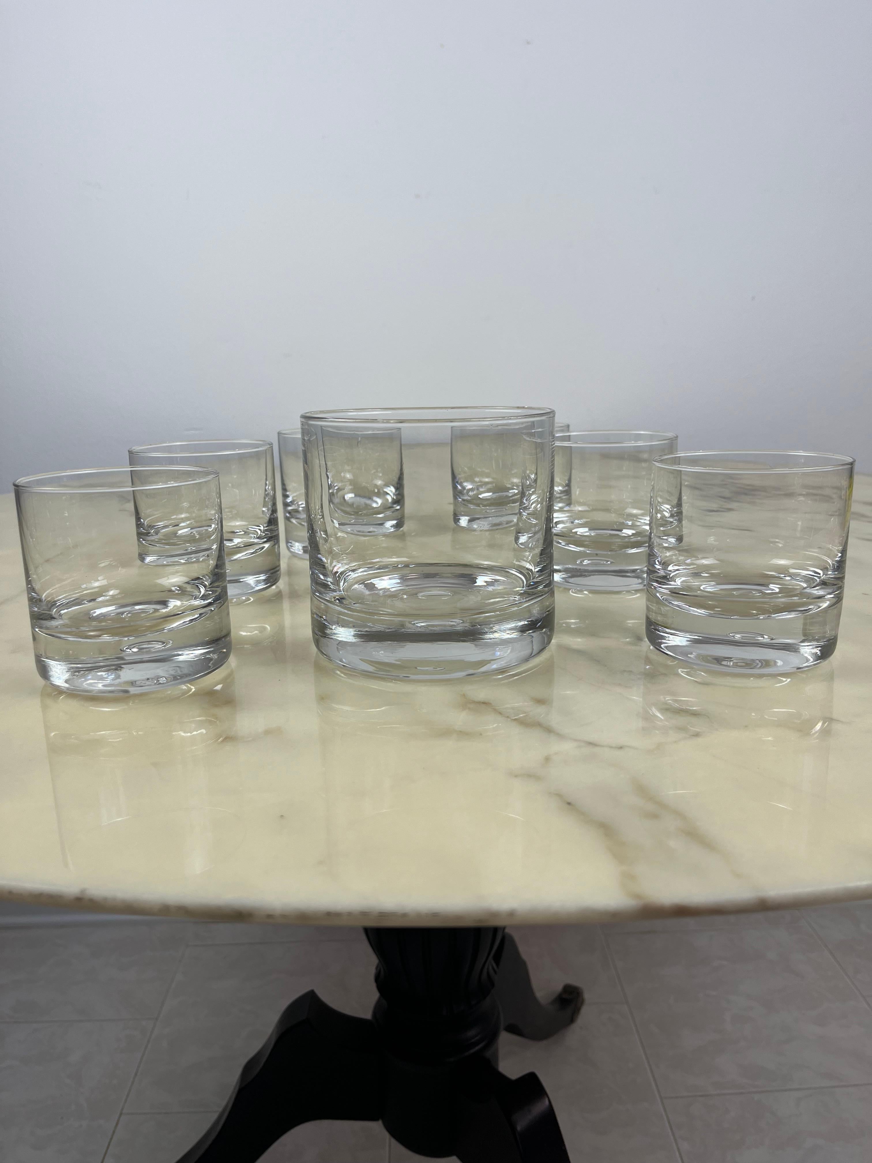 Whiskey Set of Six, Lead Crystal, Italy, 1980s 1