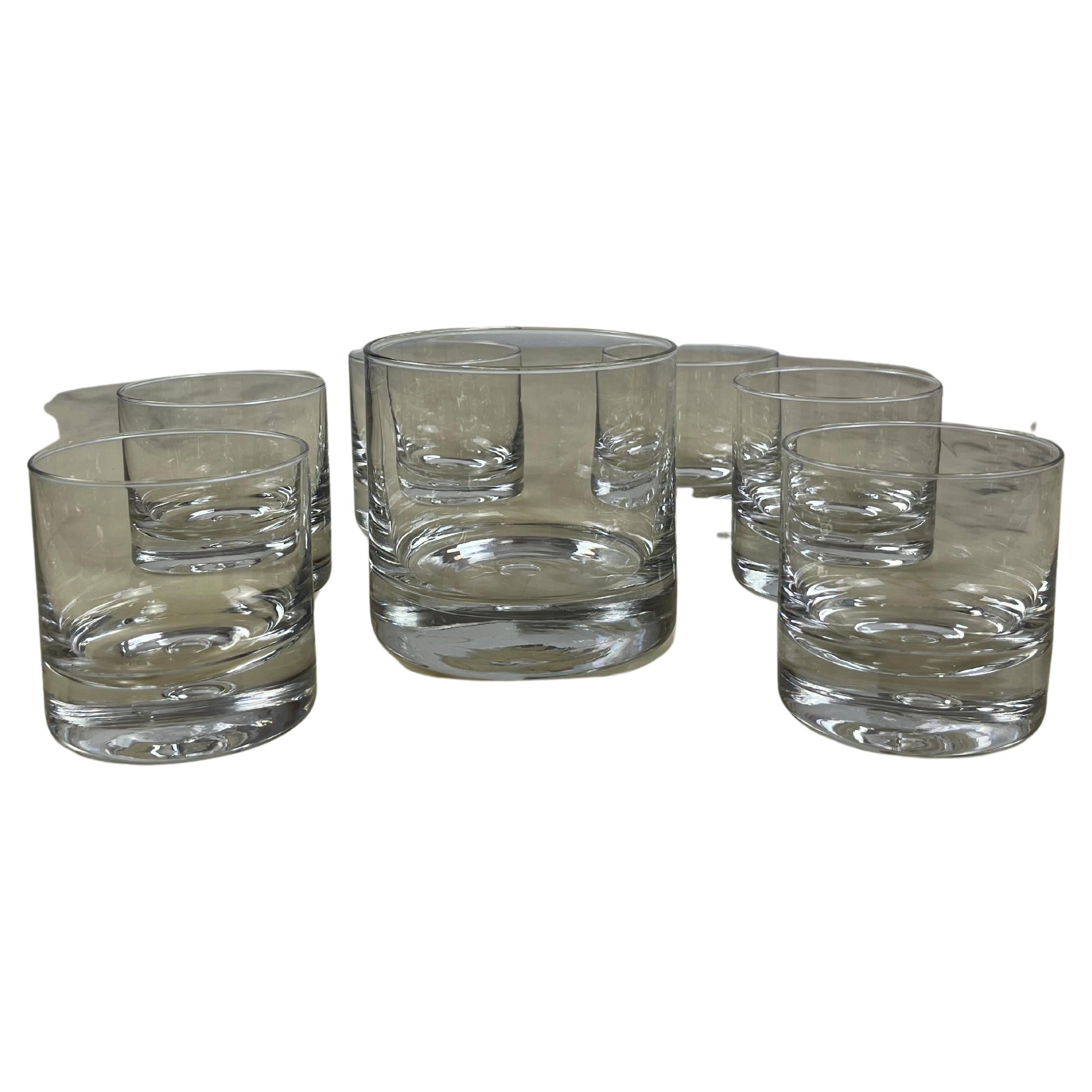Whiskey Set of Six, Lead Crystal, Italy, 1980s