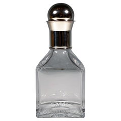 Retro Whisky Carafe With Silver Mount And Stopper, by Topázio, Portugal, 20th Century