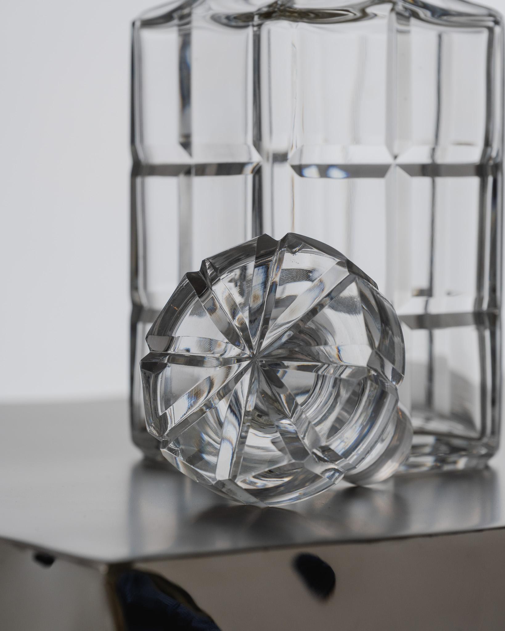 Whisky Decanter and Set of 4 Crystal Glasses, 1960s For Sale 5
