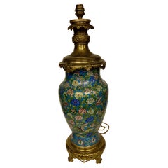 Whismical  lámpara cloisonné y bronce china  exportar