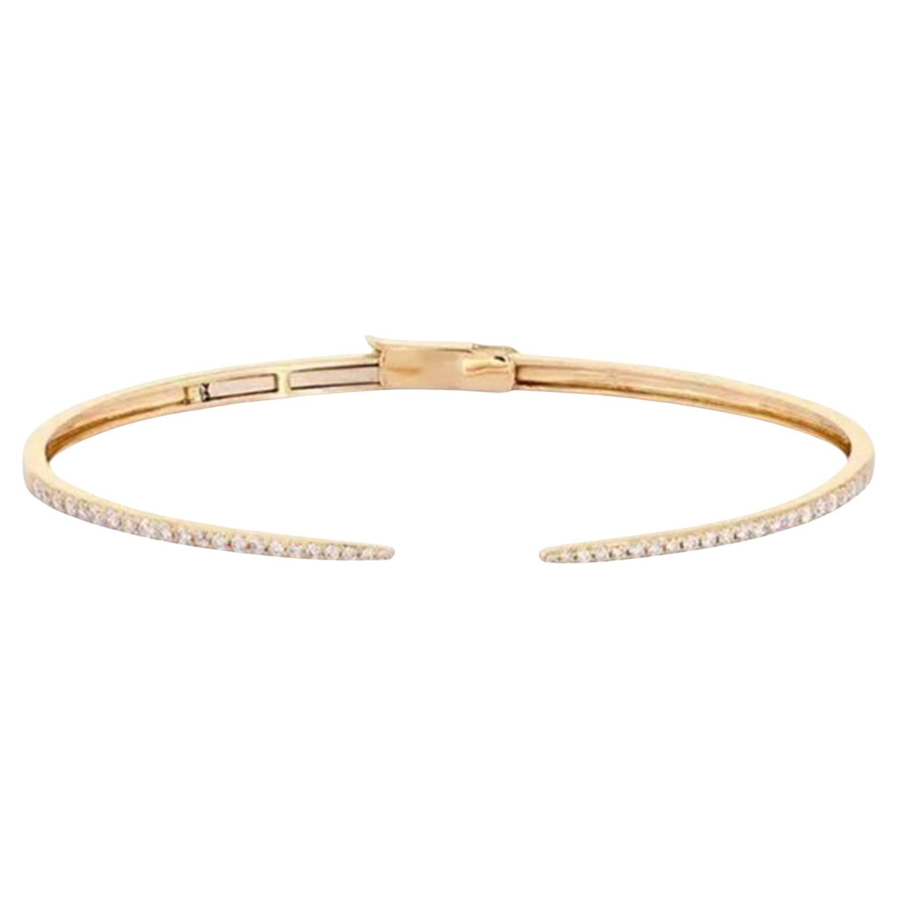 Whisper Bangle 14K (or 18k upon request) Yellow Gold Diamond Bracelet