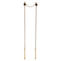Whisper Black Diamond Threader Earring in 14K Gold by Anastassia Sel Jewelry
