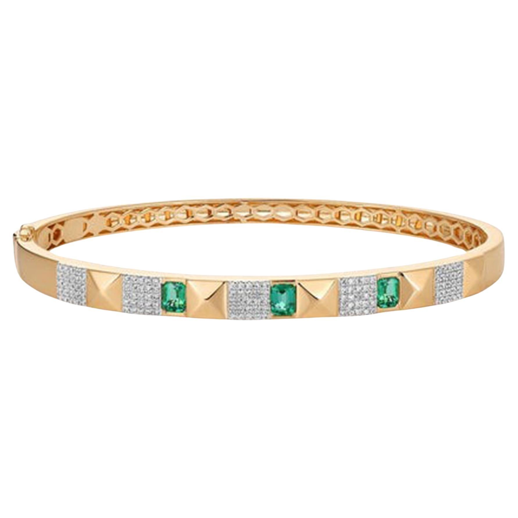 Whisper Diamond 14K (or 18k upon request) Yellow Gold Bangle Bracelet