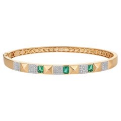 Whisper Diamond 14K (or 18k upon request) Yellow Gold Bangle Bracelet