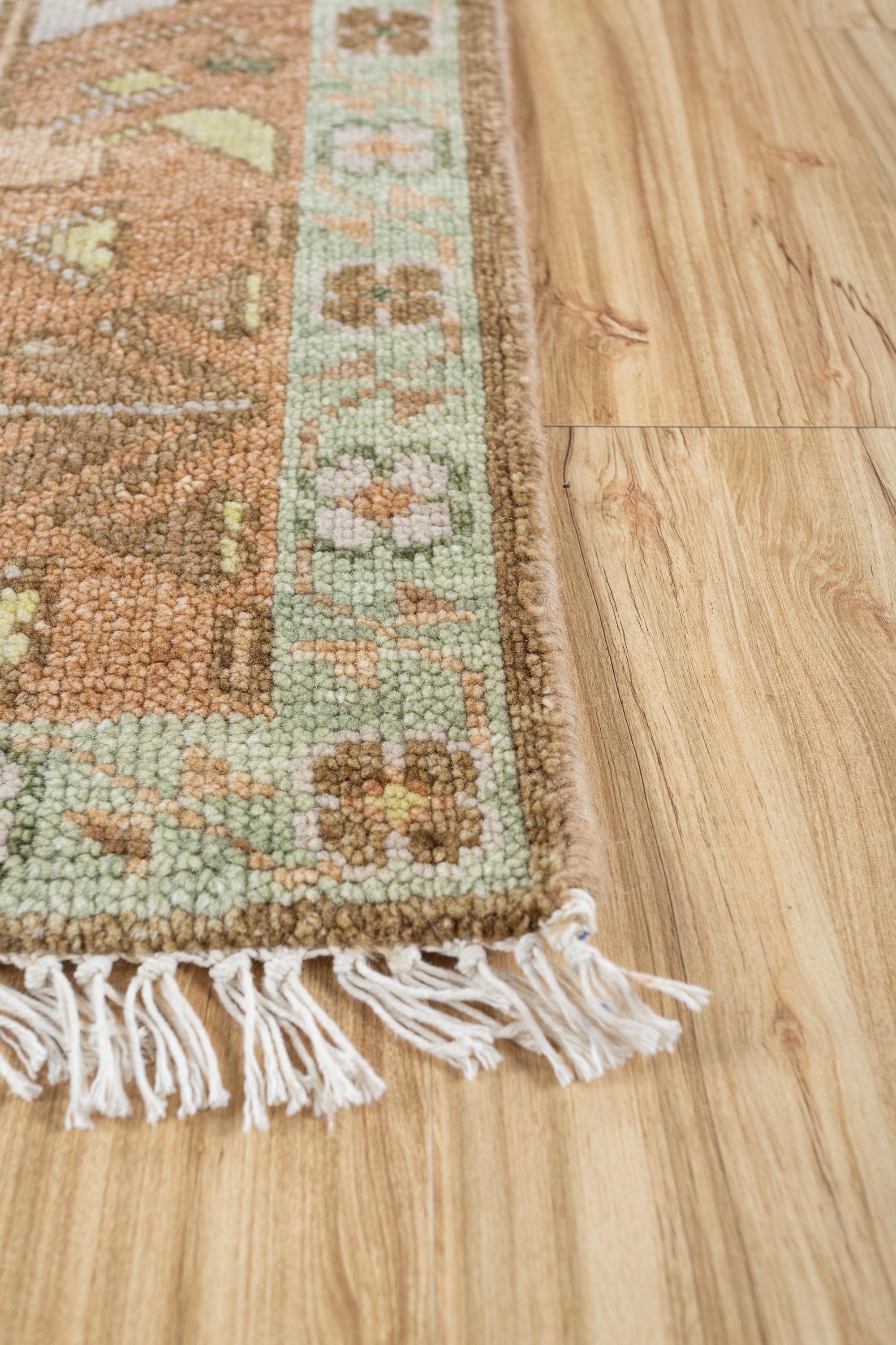 Tribal Whispers of Ancestry Light Peach & Light Peach 300x420 cm Handknotted Rug For Sale