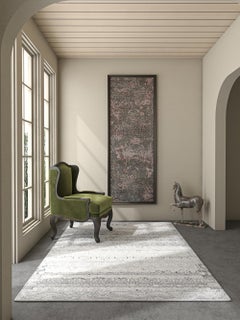 Jaipur Rugs 6X9 Feet Hand Knotted Carpet Wool Blue Transitional Vintage Rug