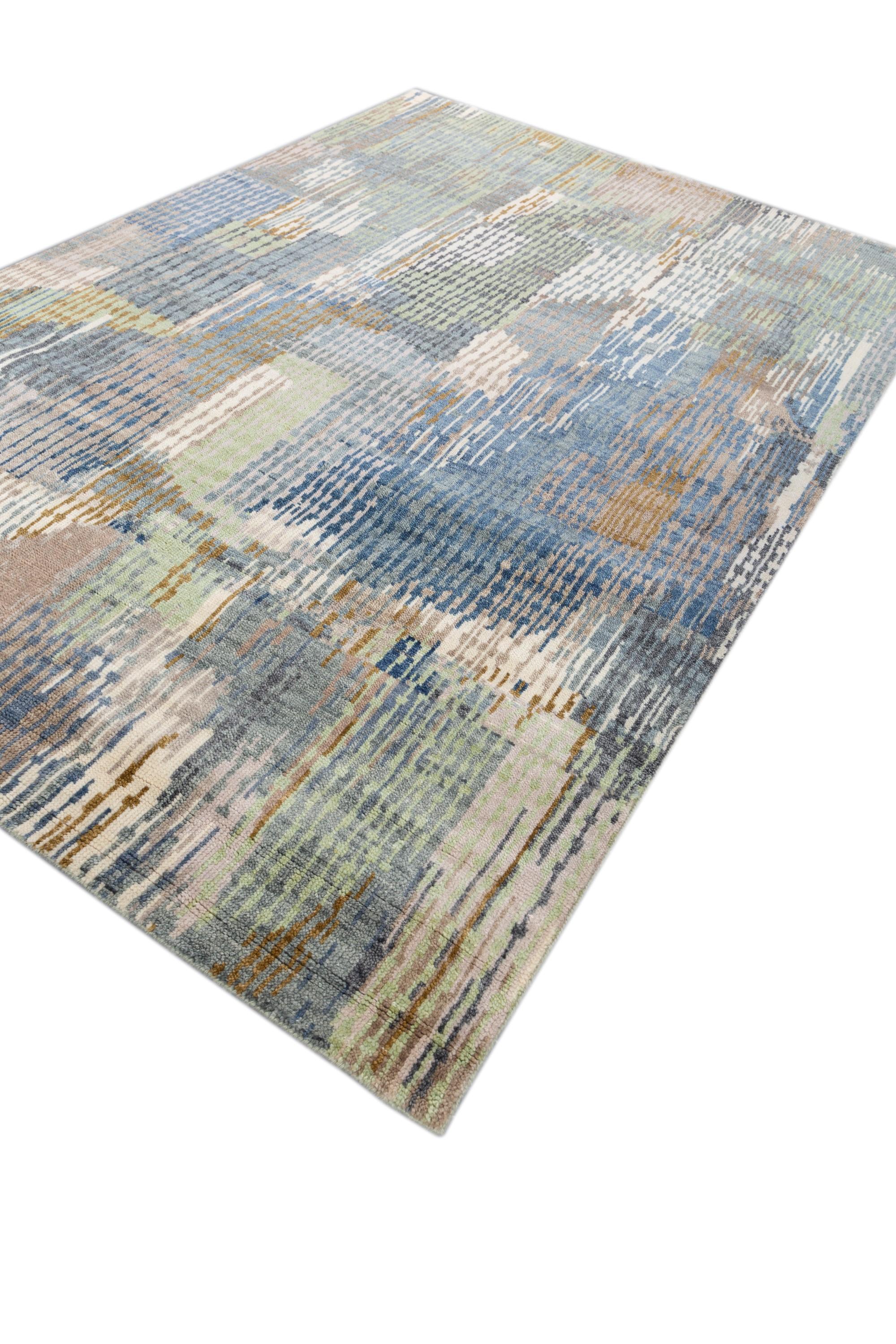 Alfombra hecha a mano Whisperscape Sky & Undyed White 180x270 cm Indio en venta