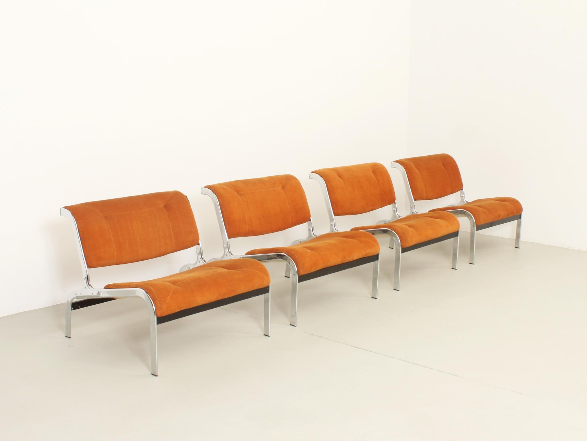 Mid-Century Modern Whist Lounge Chairs by Olivier Mourgue, France, 1964 For Sale