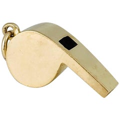 Whistle, 14 Karat circa 1950, Working Whistle
