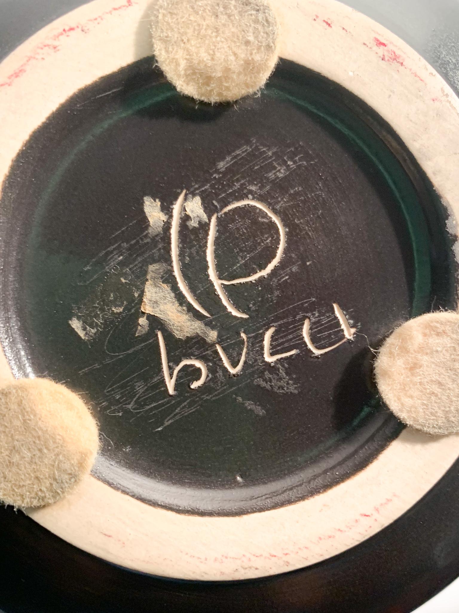 Jarrón de cerámica con doble boca de Franco Bucci de los años 70 en venta 4