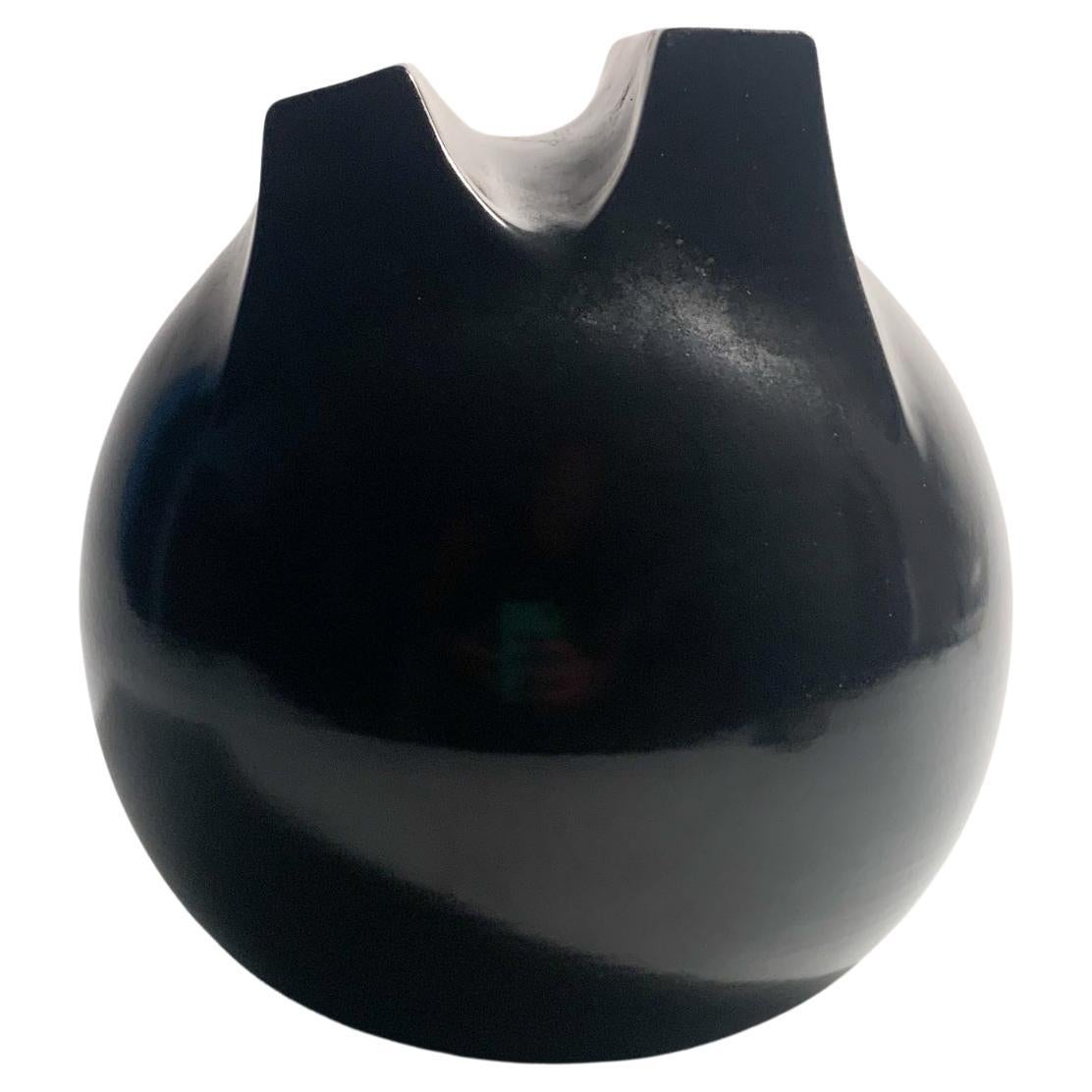 Whistle Ceramic Vase with Double Mouth by Franco Bucci from the 1970s For Sale