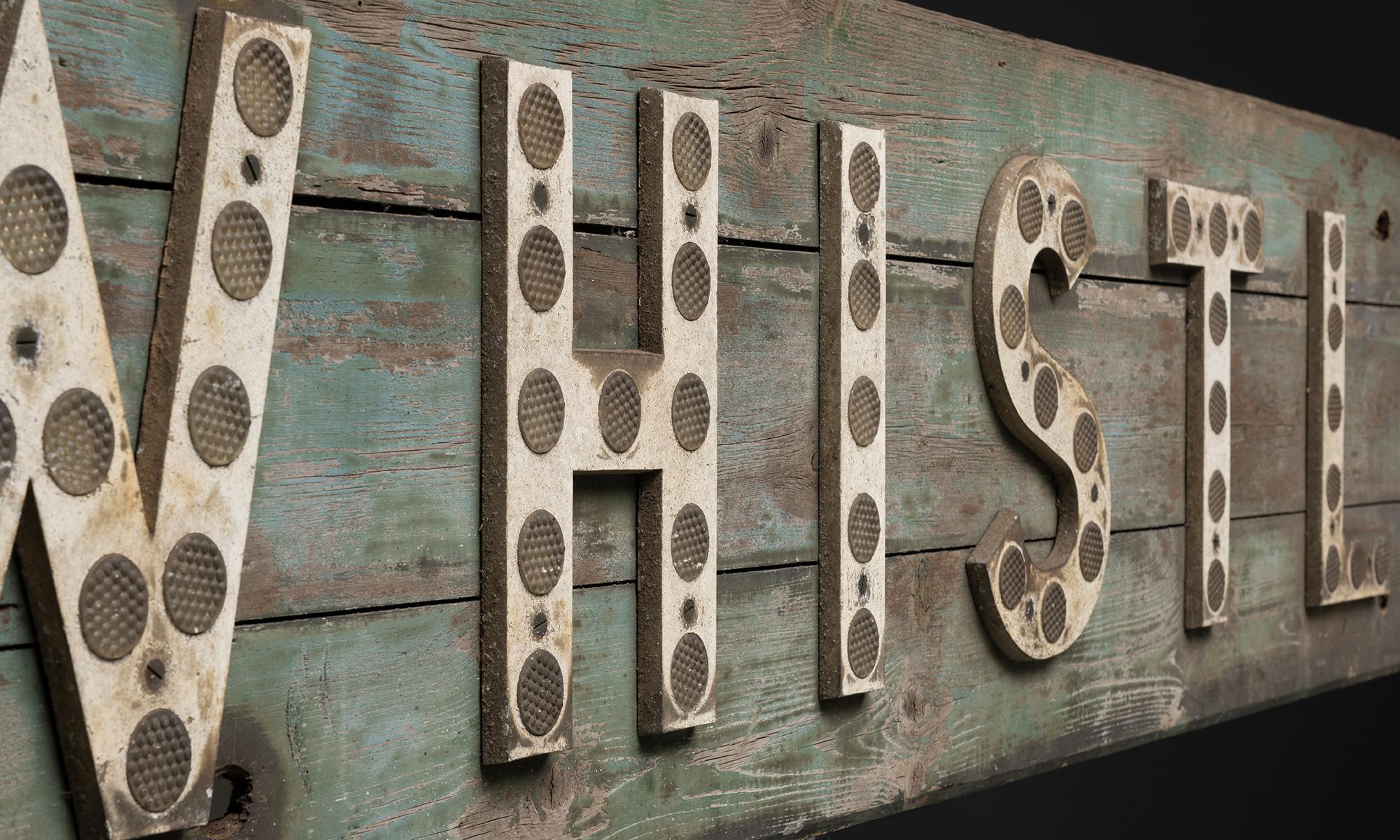 19th Century “Whistle” Railway Sign, England 1870 For Sale