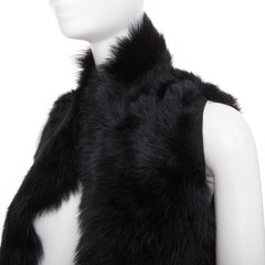WHISTLES black 100% lamb leather fur high vest jacket XS