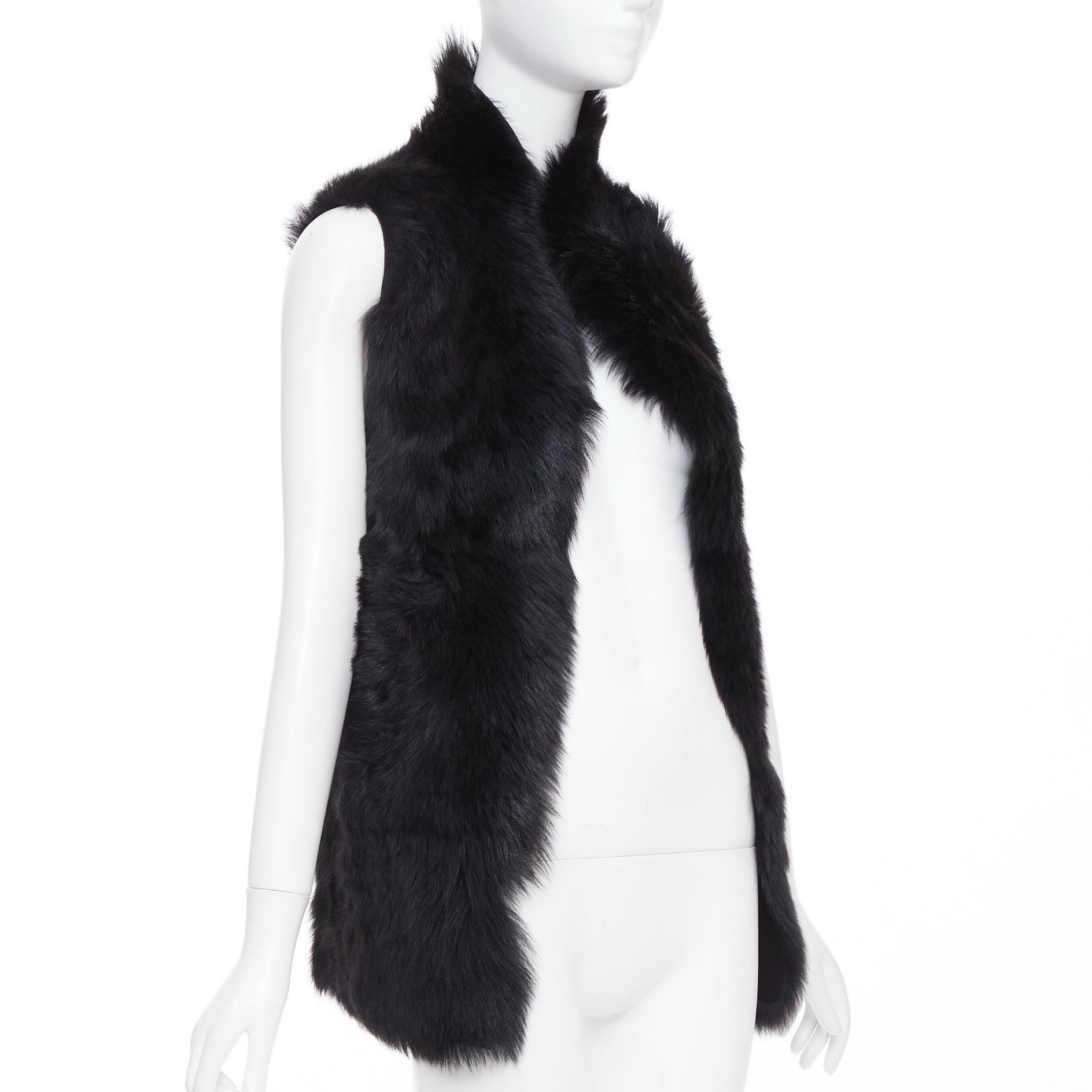 WHISTLES schwarz 100% Lammleder Pelz hohe Weste Jacke XS (Schwarz) im Angebot