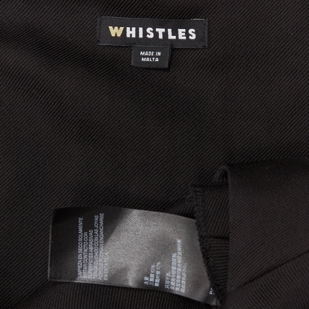 WHISTLES black round neck flare hi low long gown dress US4 S For Sale 4