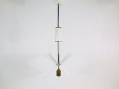 White Metal Italian Space Age Chandelier‚ X-Shape’, 1960s, Italy