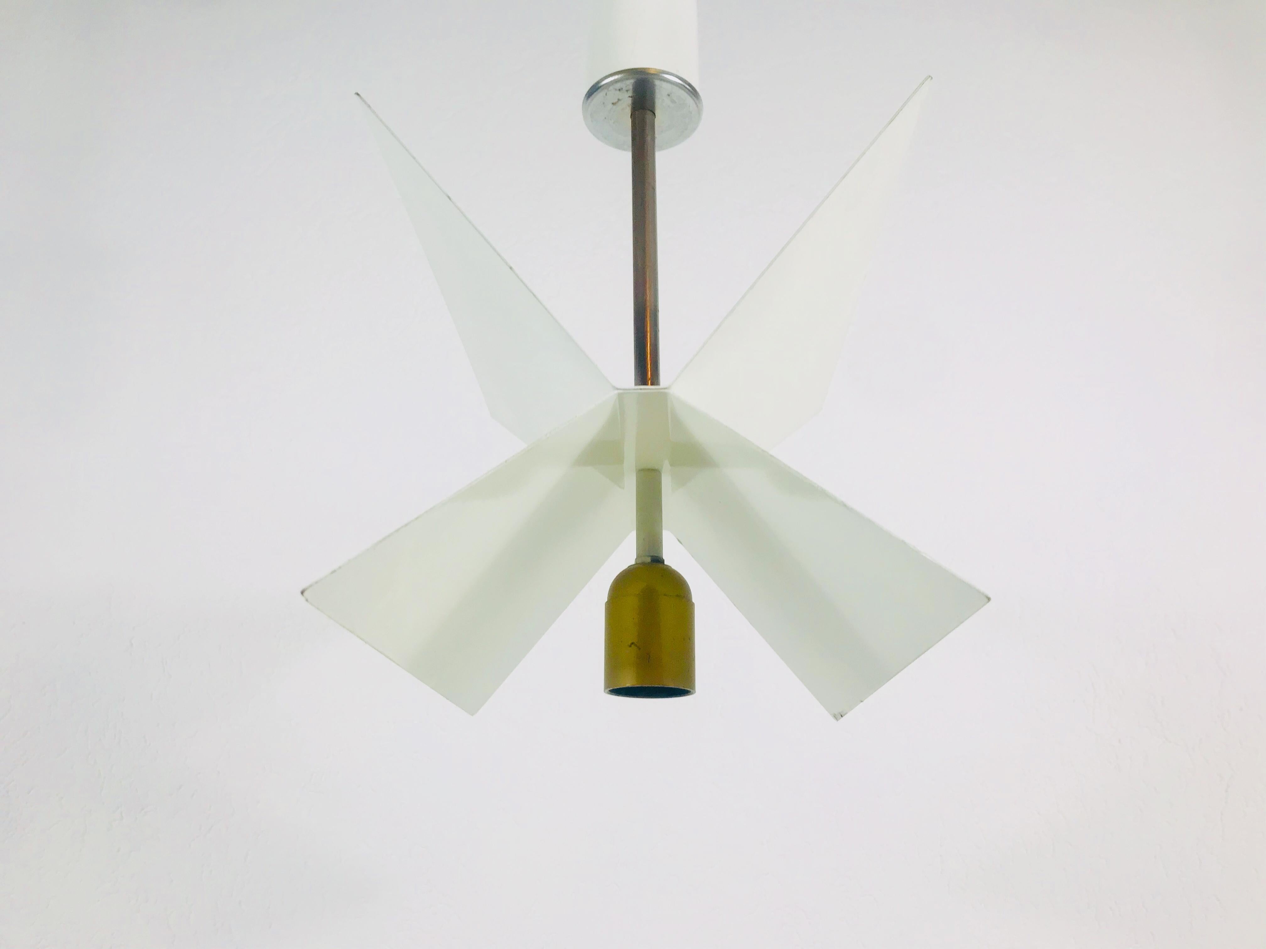 White Metal Italian Space Age Chandelier‚ X-Shape’, 1960s, Italy For Sale 1