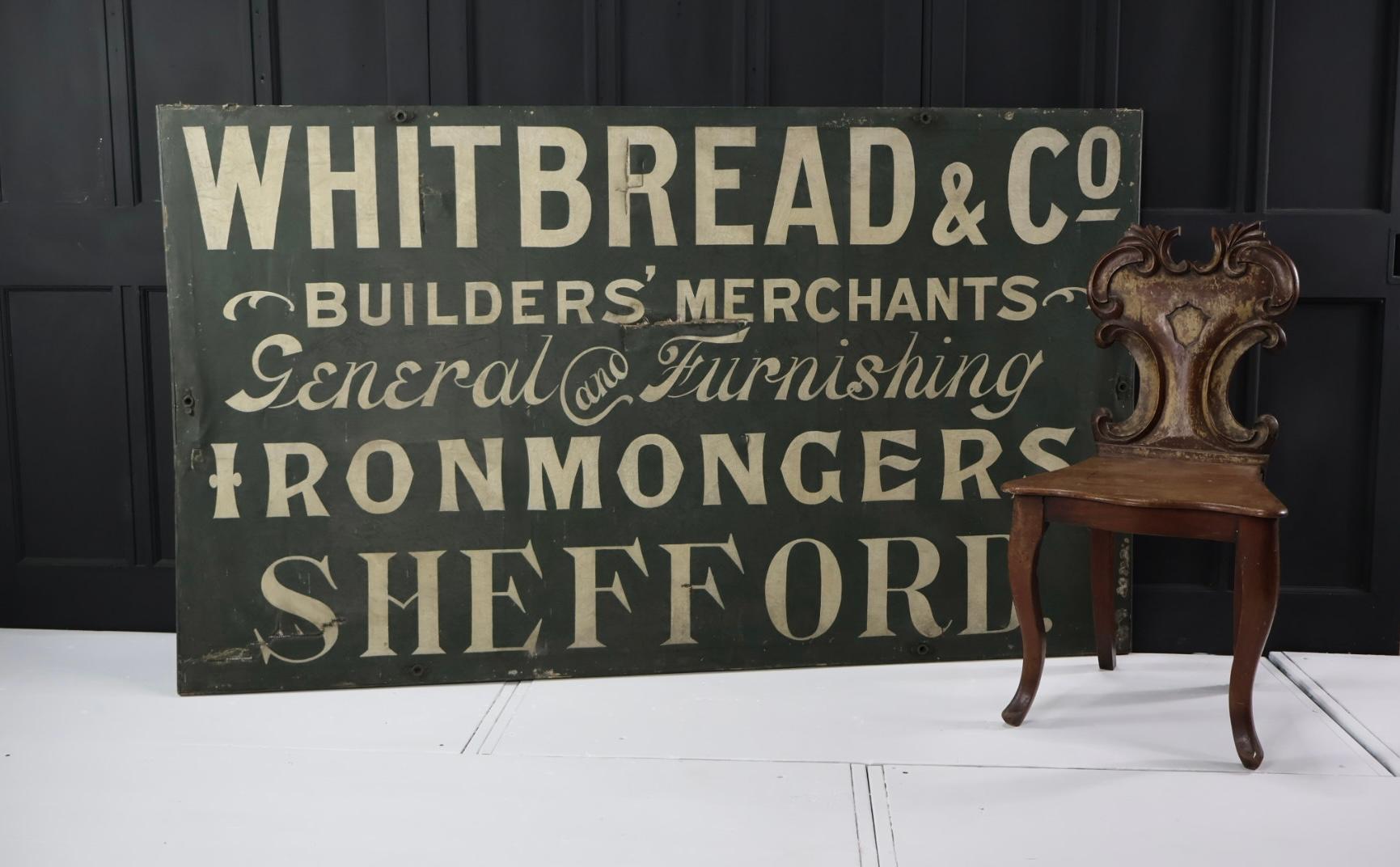 A large 1920s, hand painted, tough canvas and wooden framed sign which would have originally been fixed to the side of a Ford Model T van advertising the business’ services.
This is 1 of 2 signs available.
The sign is hand written in cream