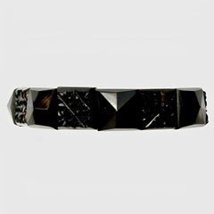 Whitby Jet Antique Victorian Stretch Panel Bracelet