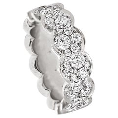 White 1.5 Carat Diamond Mosaic Set Eternity Stacking Wedding Ring