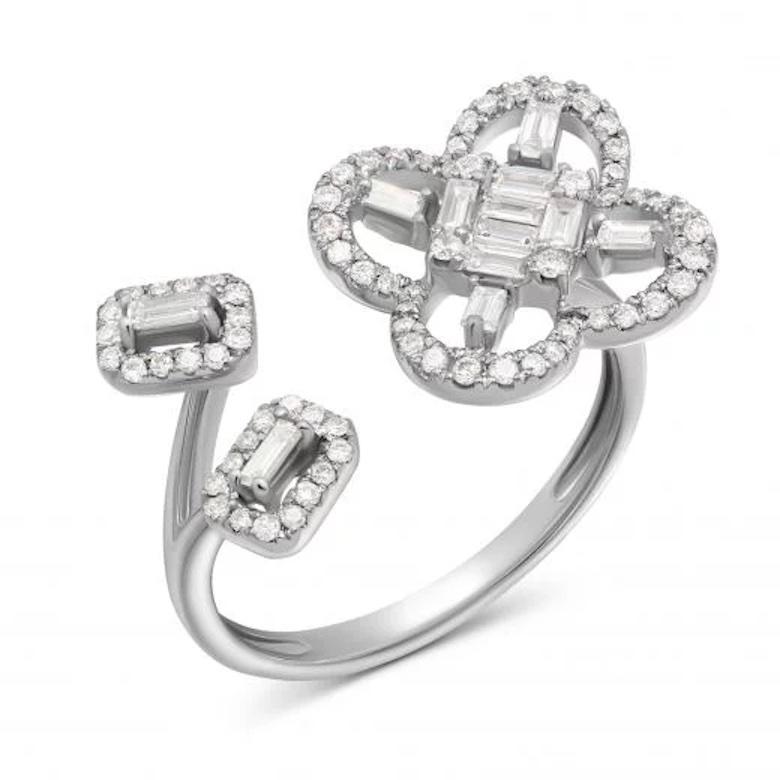 Ring Weiß 18K Gold 

Diamant  72-RND57-0,308-4/6A 
Diamant 12-RND57-0,296-4/5А

Gewicht 4,37 Gramm 
Größe USA 7.5

Es ist uns eine Ehre, edlen Schmuck zu kreieren, und aus diesem Grund arbeiten wir nur mit hochwertigen, langlebigen Materialien, die