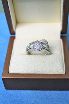 White 18 Karat Gold Engagement Ring Diamond 0.45 Carat, Artisan, Italy