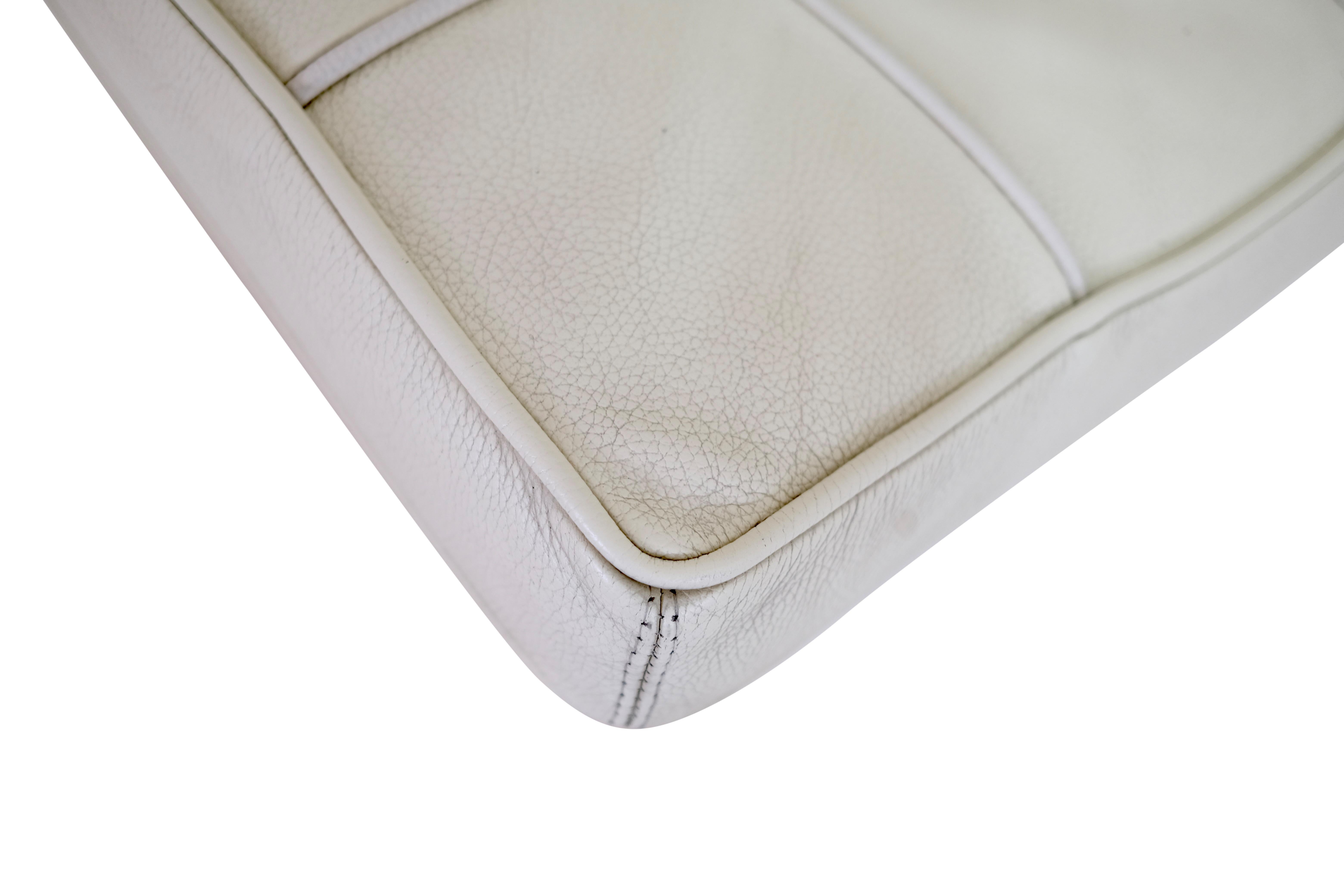 Polychromed White 1990's Barcelona Chair after Ludwig Mies van der Rohe's 1929's Model