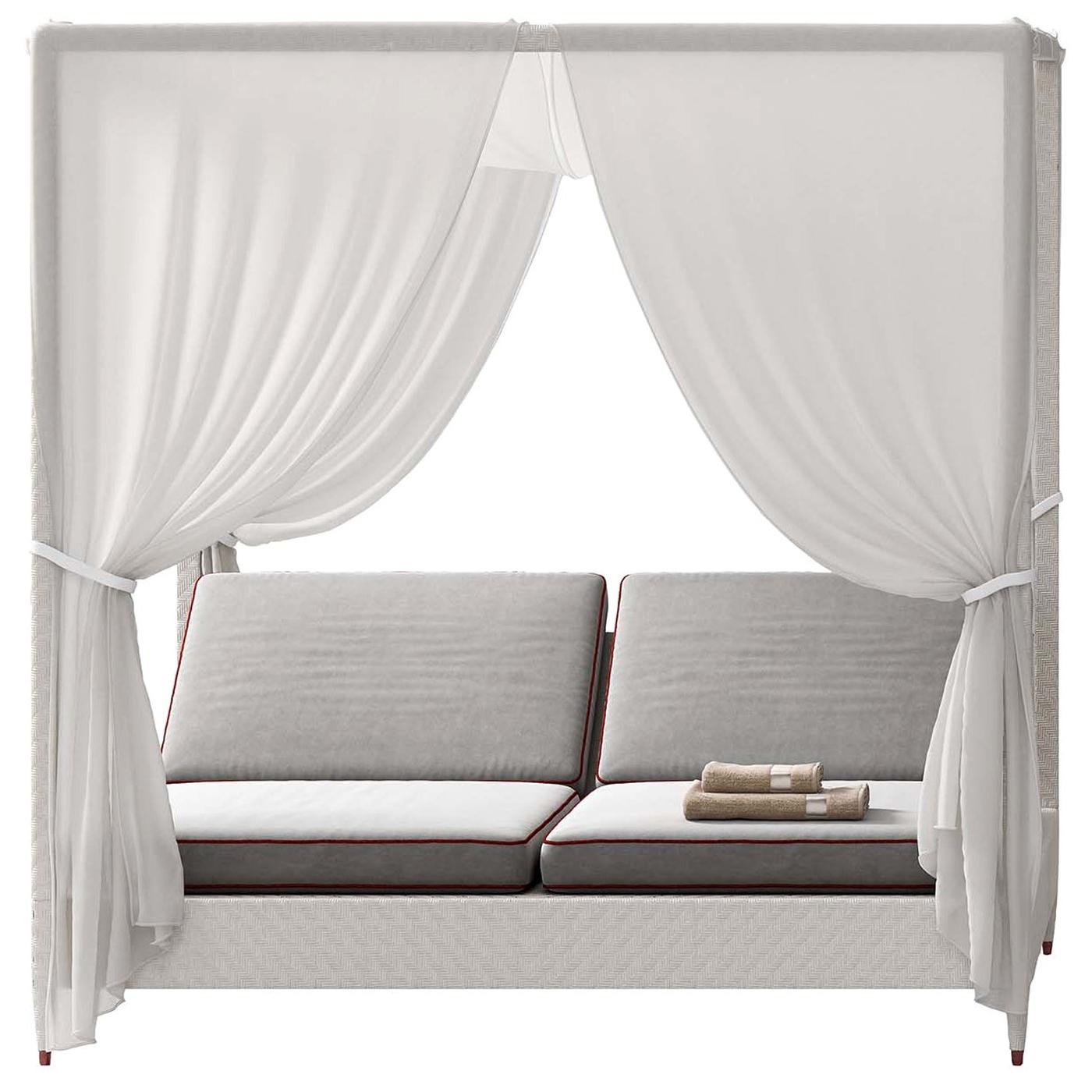 White 2-Seat Daybed with Canopy
