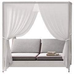 White 2-Seat Daybed with Canopy