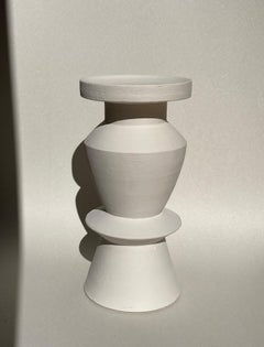 White 2 Union Stool by Lea Ginac