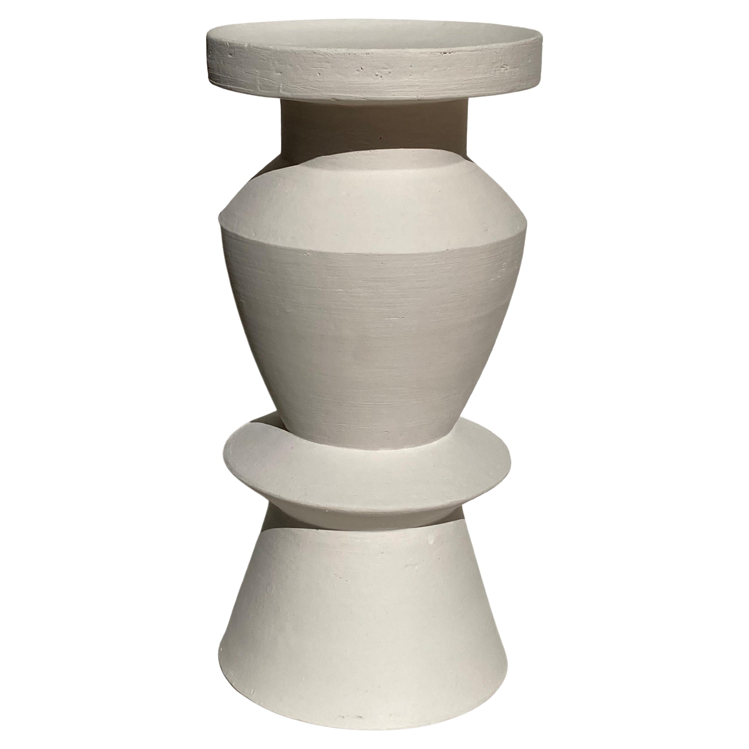 White 2 Union Stool by Lea Ginac