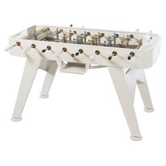 TAVOLO DA FOOSBALL BIANCO E ORO 24 carati RS2 GOLD di RS Barcelona