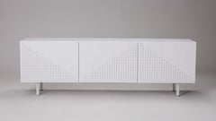 White 3 Doors Contemporary Sideboard or Buffet