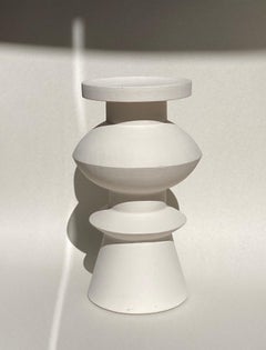 White 3 Union Stool by Lea Ginac