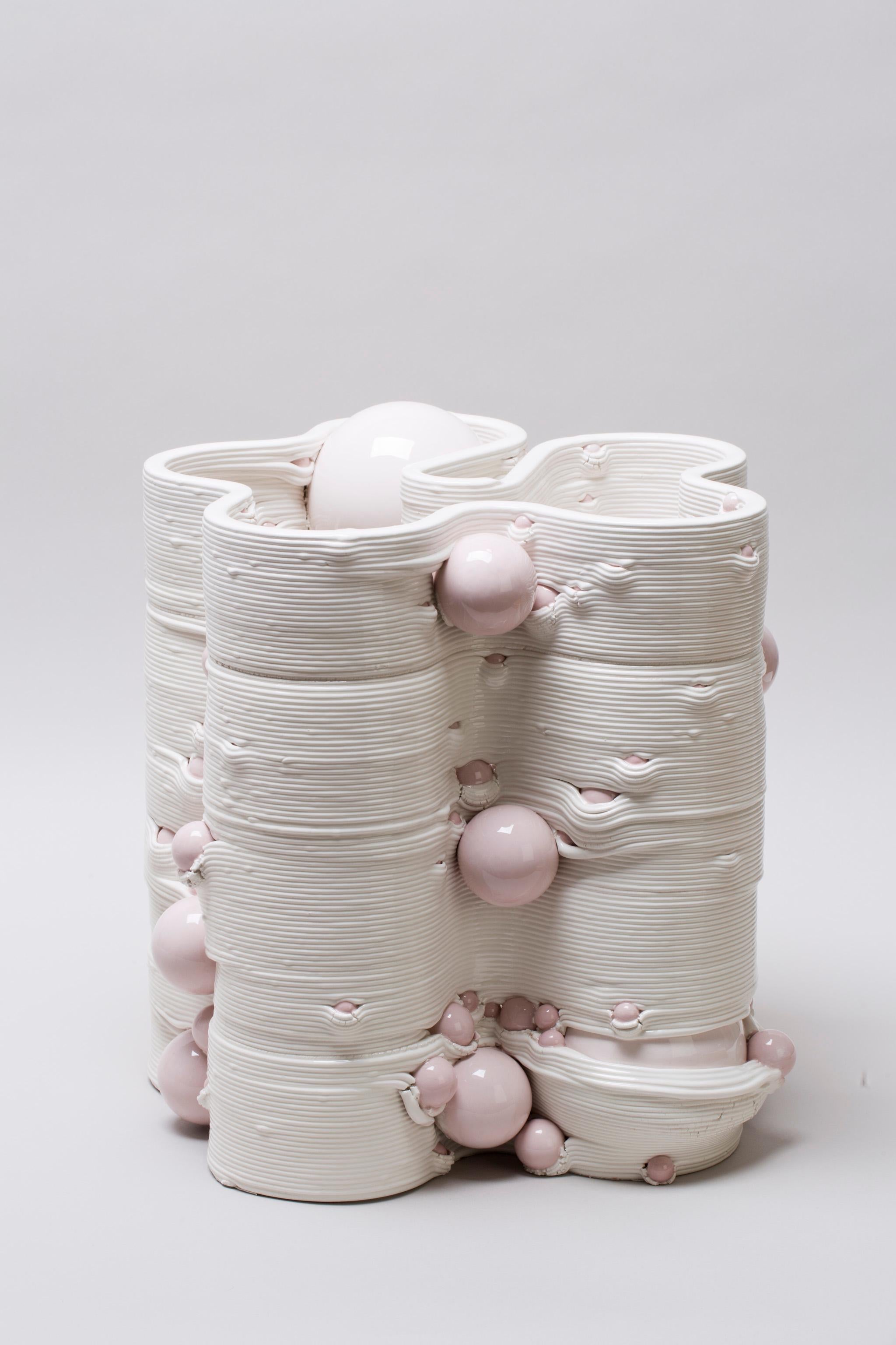 Vase sculptural en céramique blanche imprimée en 3D Italie Contemporary, 21st Century en vente 6