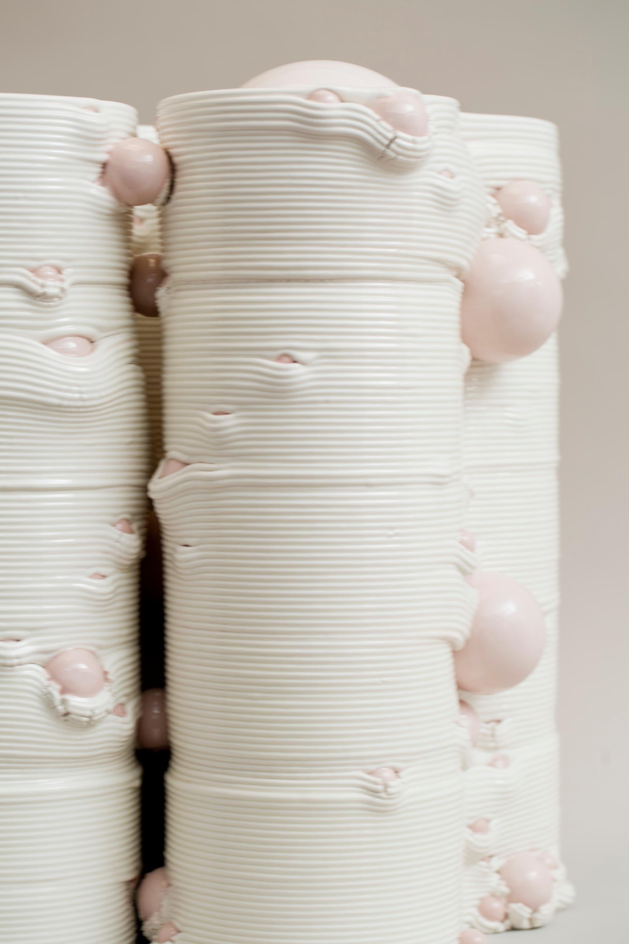 Weiße 3D-gedruckte Keramik-Skulptur Vase Italien Contemporary, 21. Jahrhundert im Angebot 12