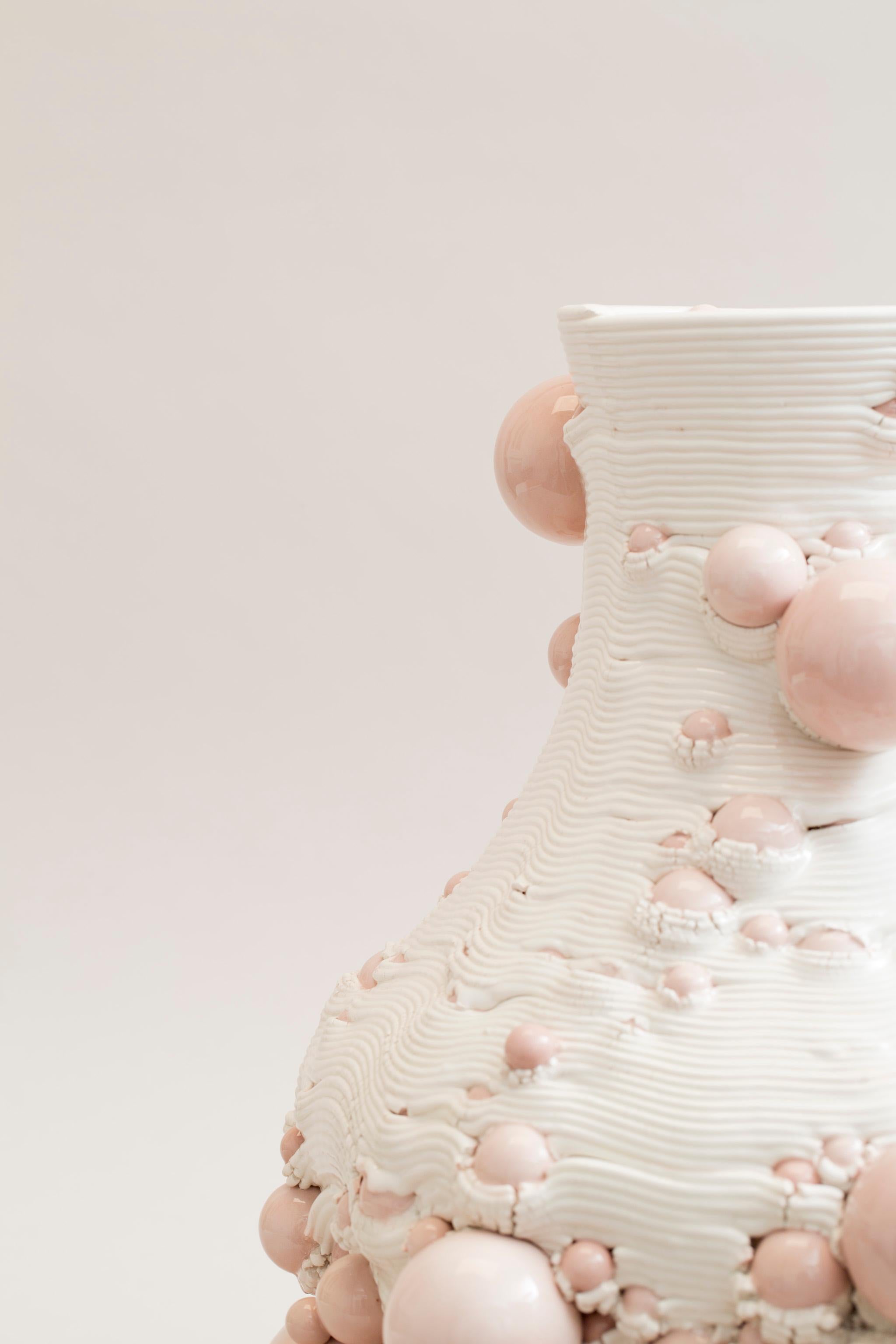 Jarrón Escultórico de Cerámica Blanca Contemporáneo Italiano, Siglo XXI contemporáneo en venta 12